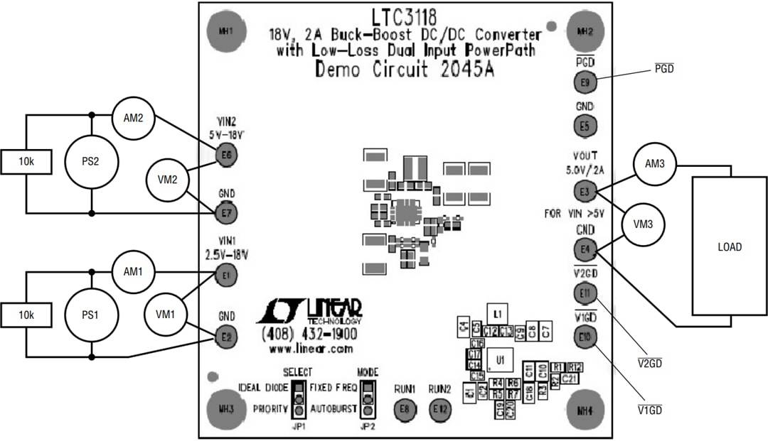 Technische Zeichnung - Analog Devices Inc. DC2045A Demonstrations-Leiterplatte