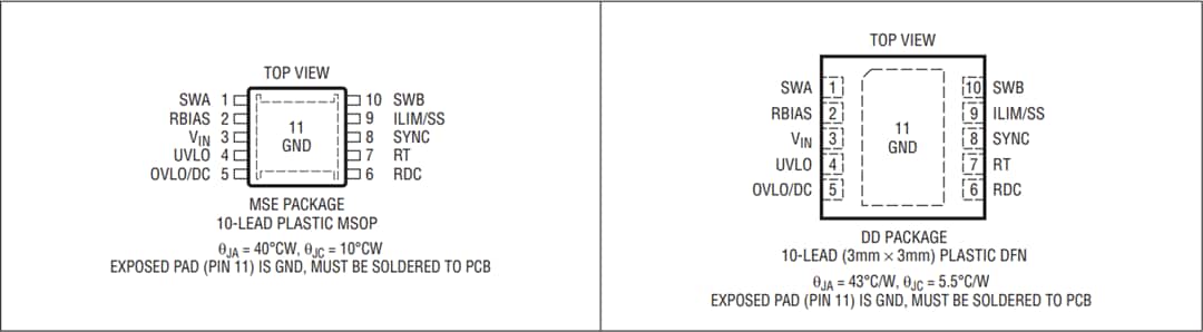 Technische Zeichnung - Analog Devices Inc. LT3999 DC/DC-Transformatortreiber