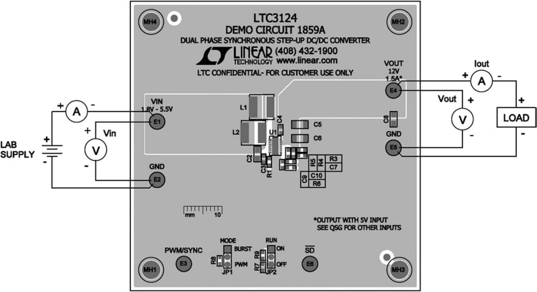 Technische Zeichnung - Analog Devices Inc. DC1859A Demonstrations-Leiterplatte