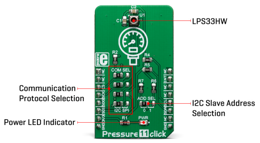 Mikroe MIKROE-3411 Pressure 11 Click