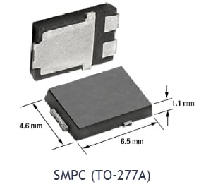 Technische Zeichnung - Vishay Semiconductors eSMP®-Gehäuse-Evolution