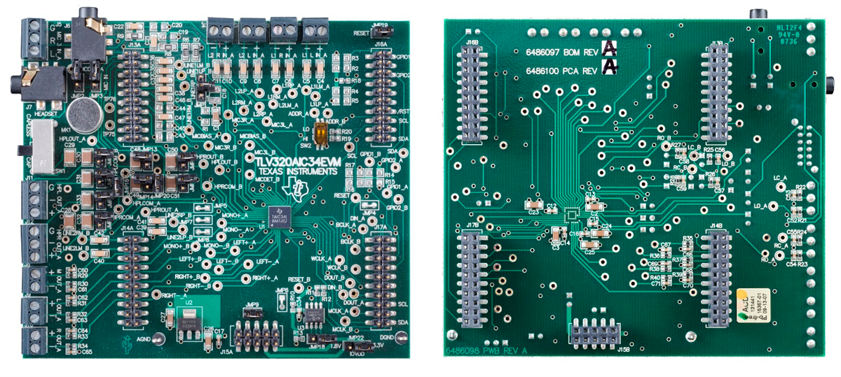 Texas Instruments TLV320AIC34EVM-K Evaluierungsmodul und USB-Motherboard