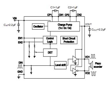 Applikations-Schaltungsdiagramm - Diodes Incorporated PAM8904E-Baureihe Audioverstärker