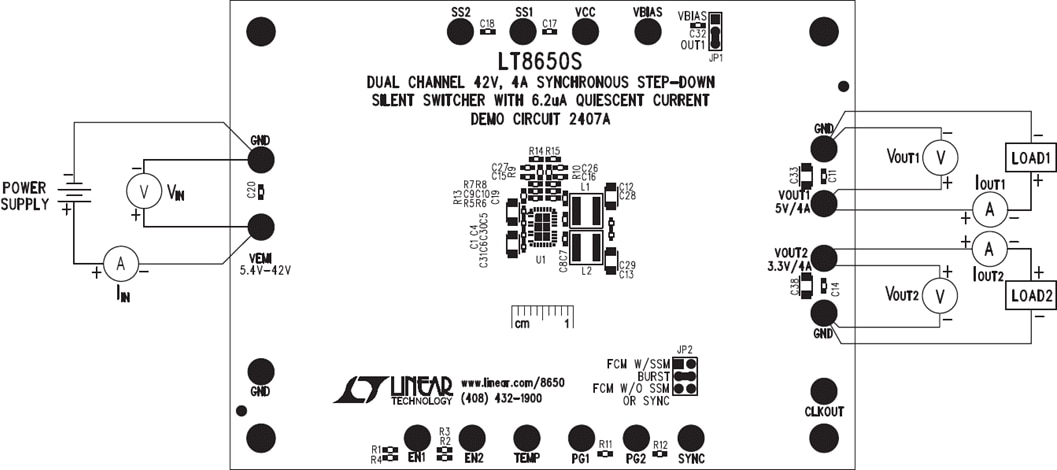 Technische Zeichnung - Analog Devices Inc. DC2407A Demo-Schaltung für LT8650S