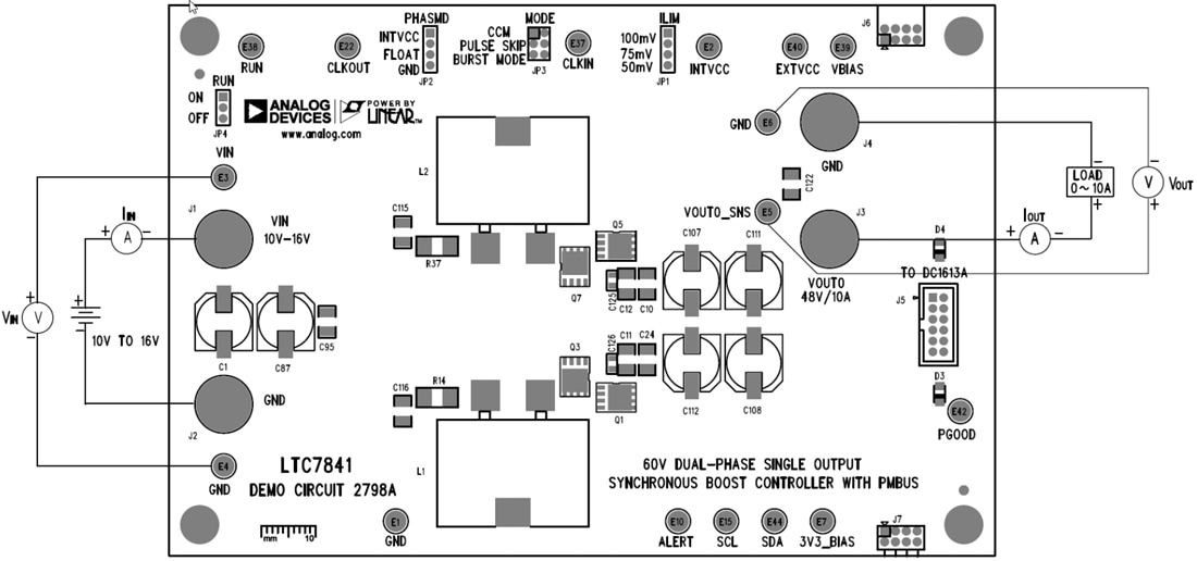 Tabelle - Analog Devices Inc. DC2798 Demonstrationsschaltung für denLTC7841