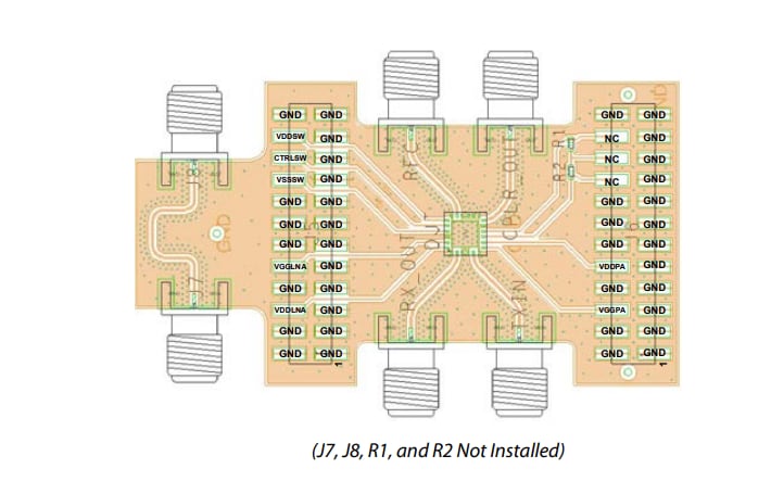 Technische Zeichnung - Analog Devices Inc. ADTR1107-EVALZ Evaluierungsboard