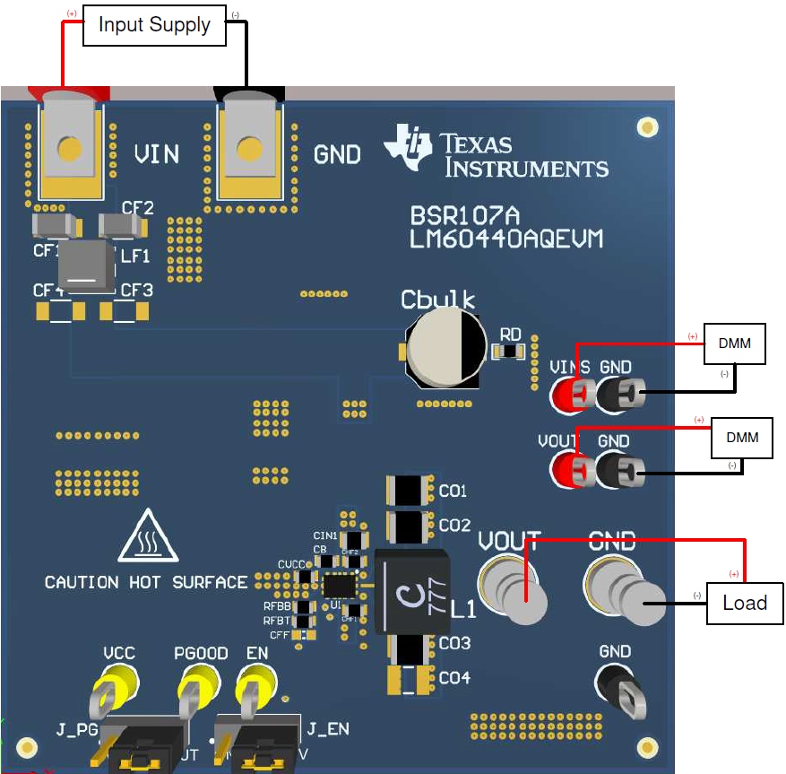 Tabelle - Texas Instruments LM60440AQEVM Wandler-Evaluierungsmodul (EVM)