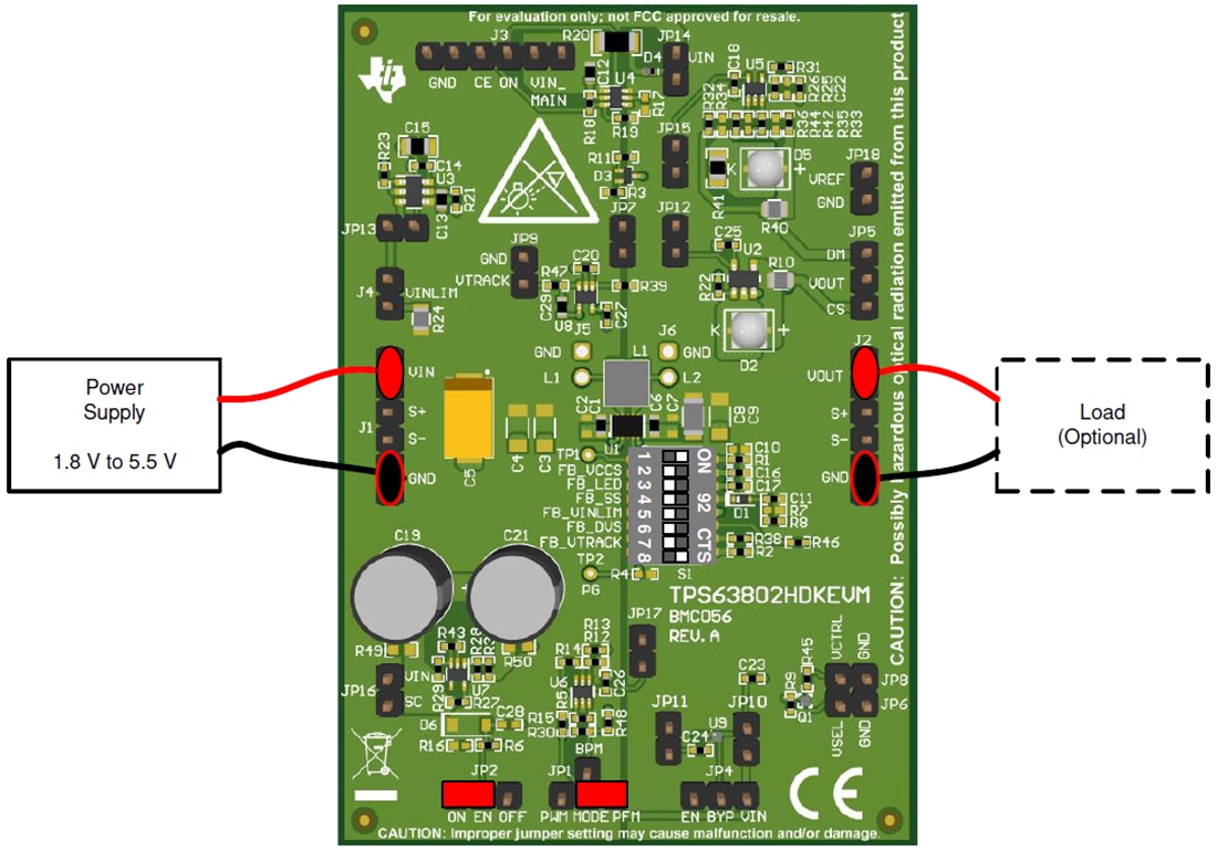 Tabelle - Texas Instruments TPS63802HDKEVM Hardware-Entwicklungsset