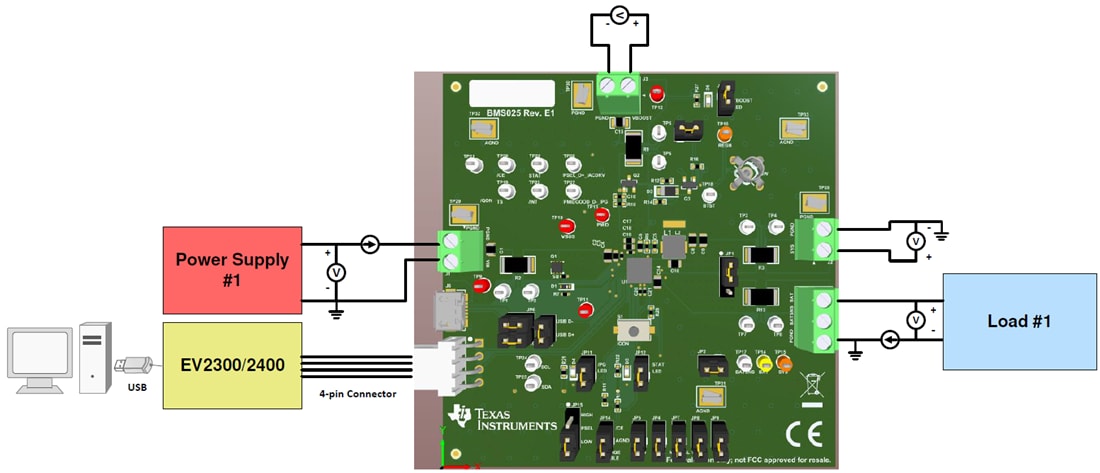 Tabelle - Texas Instruments bq25611DEVM Ladegerät Evaluierungsmodul