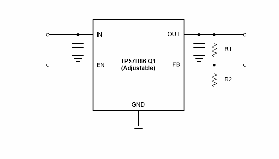 Texas Instruments TPS7B86-Q1 Einstellbare 40-V-Low-Dropout-Regler