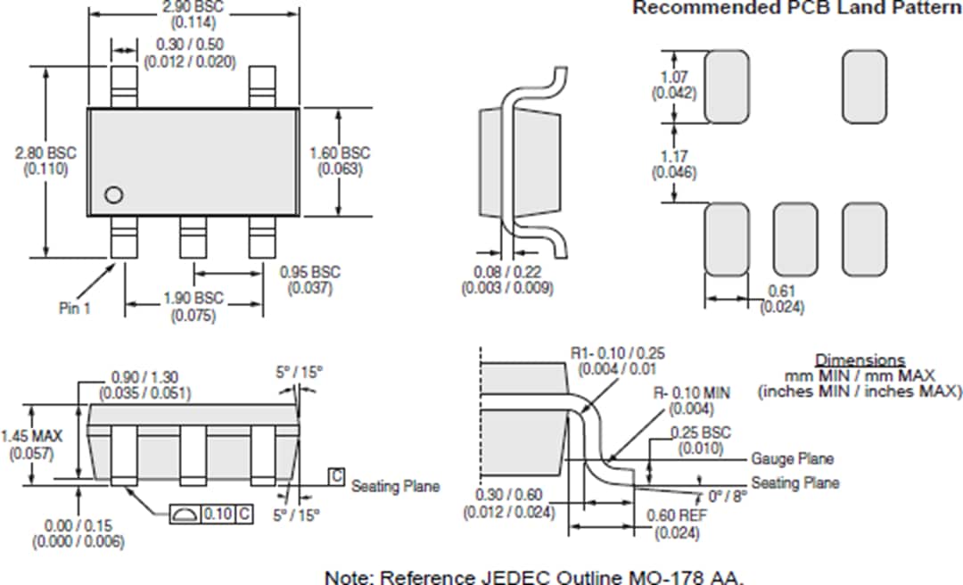 Technische Zeichnung - IXYS IX4310T Low-Side-MOSFET-Gate-Treiber