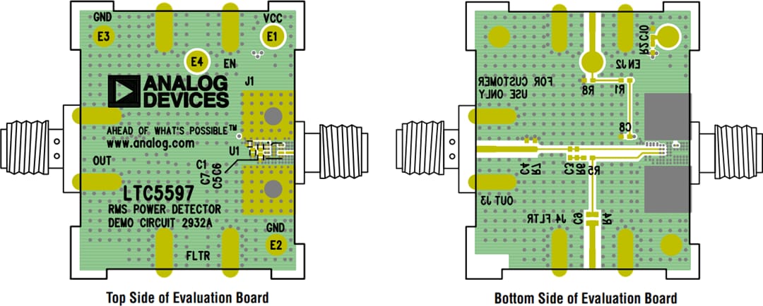 Technische Zeichnung - Analog Devices Inc. DC2932A Demonstrationsschaltung für LTC5597