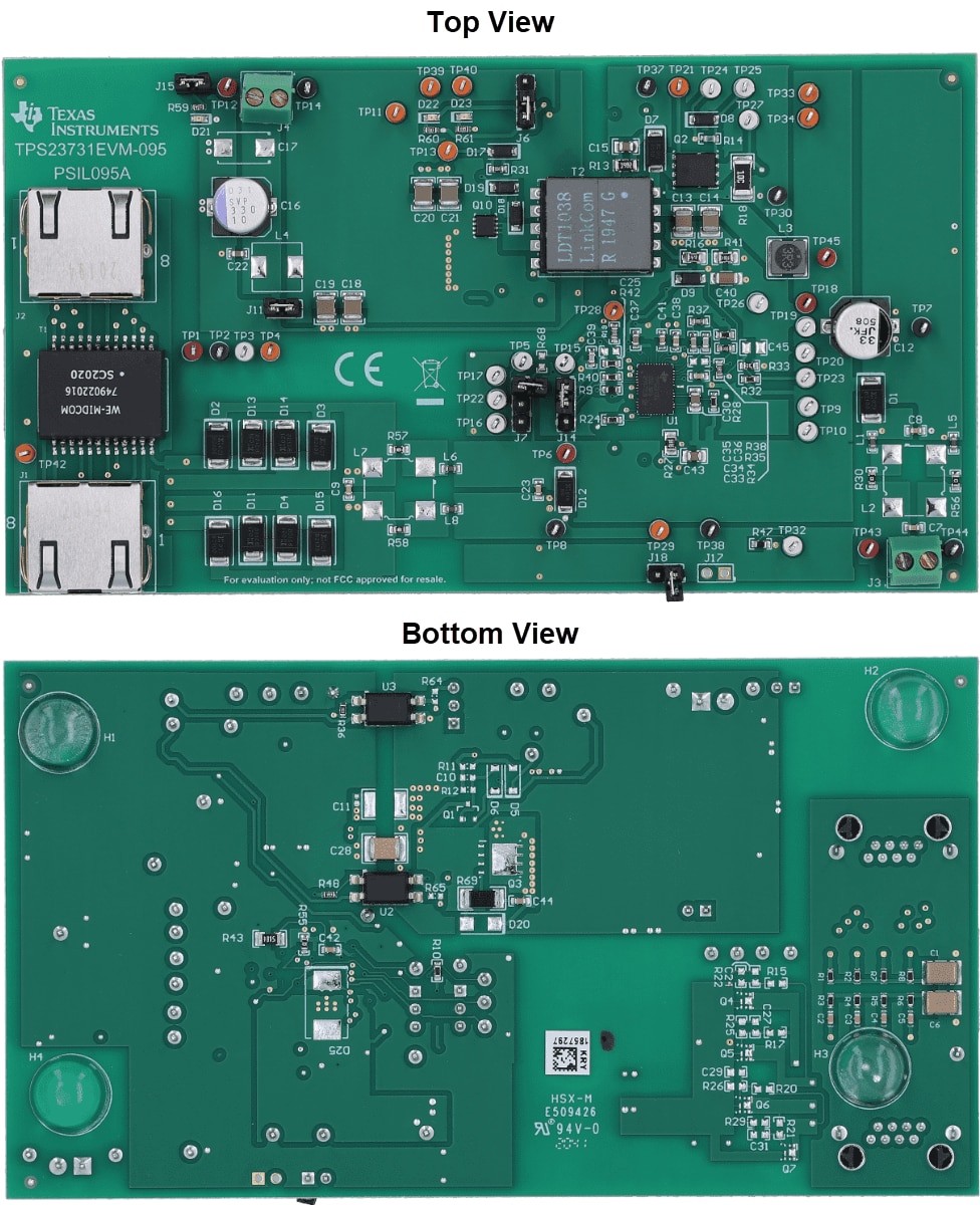 Technische Zeichnung - Texas Instruments TPS23731EVM-095 Evaluierungsmodul