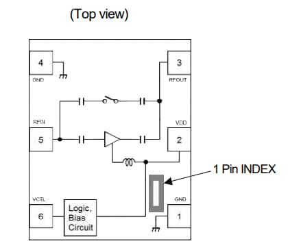 Block Diagram - Nisshinbo NJG1182UX2 Low-Noise Amplifier (LNA)