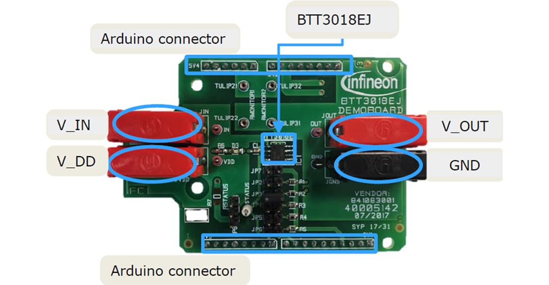 Infineon Technologies BTT3018EJ Demonstrationsboard