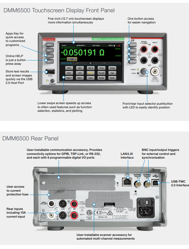Chart - Keithley DMM6500 Graphical Digital Multimeters