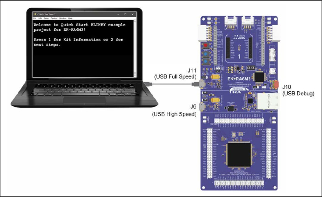 Renesas Electronics EK-RA6M3 Evaluierungskit für die RA6M3 MCU-Gruppe