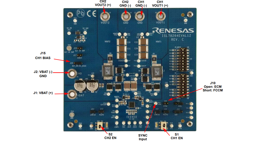 Renesas Electronics ISL78264EVAL1Z Evaluierungsboard