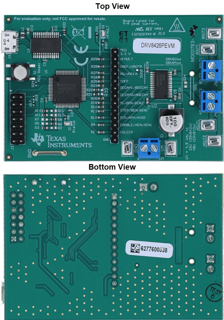 Technische Zeichnung - Texas Instruments DRV84xxPEVM Treiber-Evaluierungsmodul (EVM)