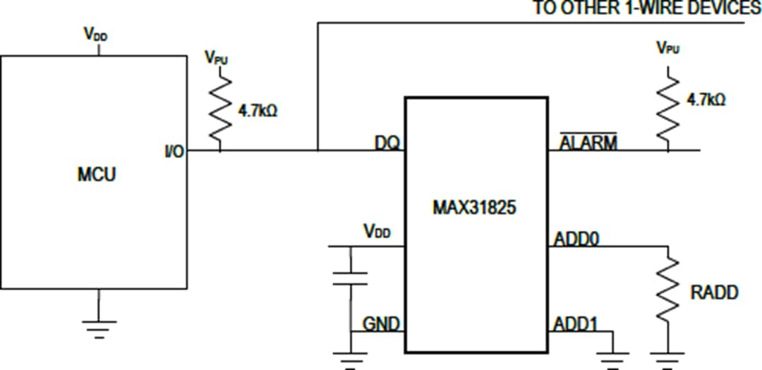 Analog Devices Inc. MAX31825 1-Wire®-Temperatursensor