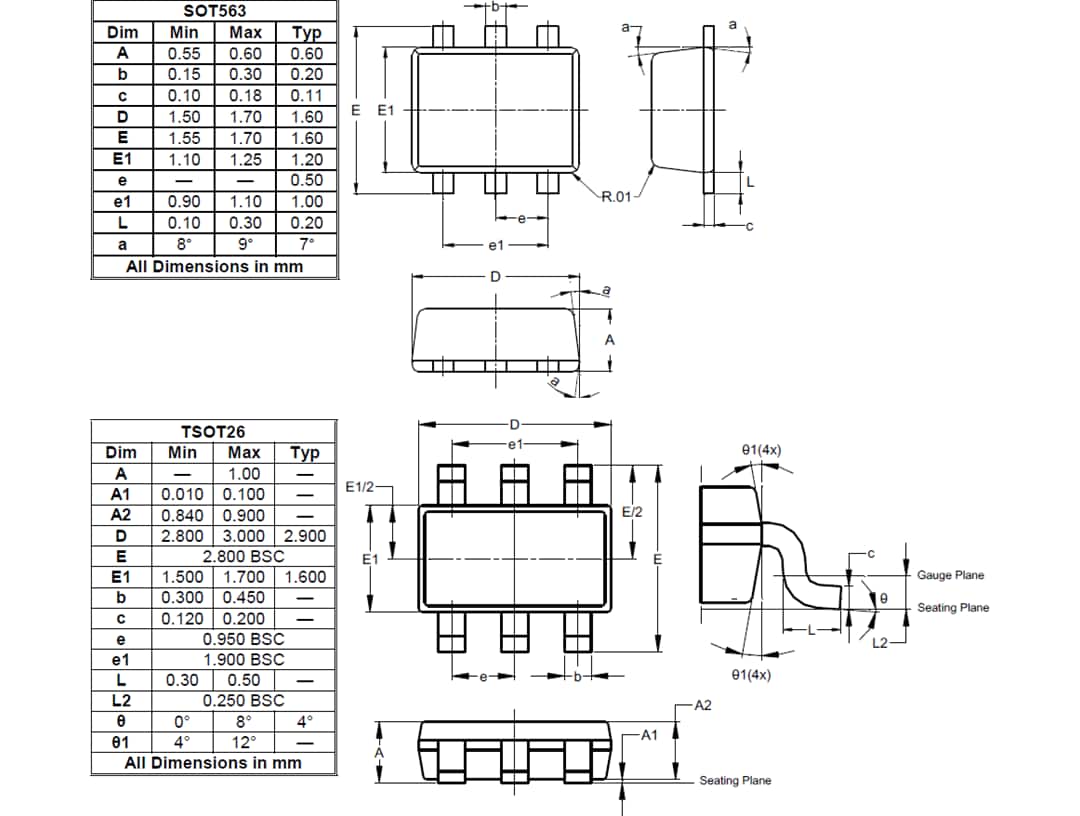Technische Zeichnung - Diodes Incorporated AP62300/1 und AP62300T Synchrone Abwärtswandler