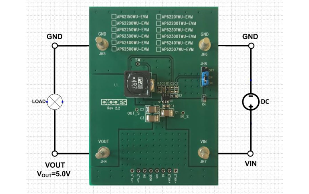 Diodes Incorporated AP6230x-EVM Evaluierungsboards
