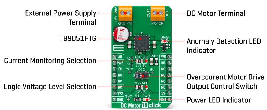 Mikroe DC Motor 18 Click