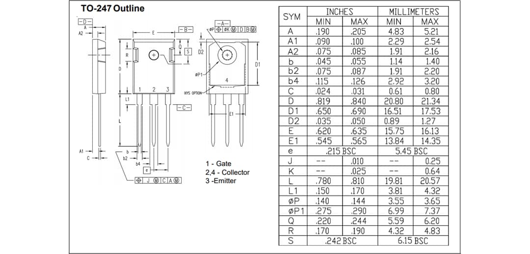 Technische Zeichnung - IXYS XPT™-GenX5™-Trench-IGBTs