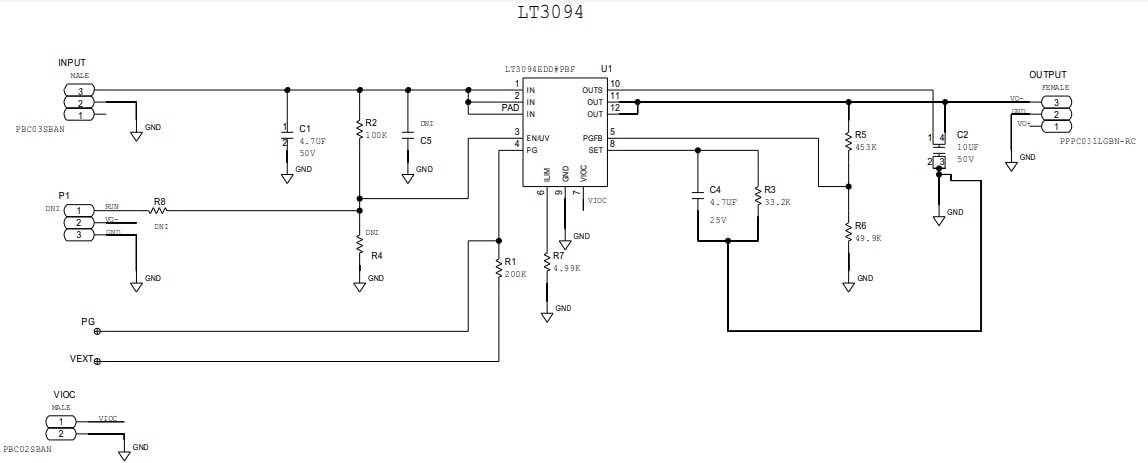 Schaltplan - Analog Devices Inc. SCP-LT3094-EVALZ Evaluierungsboard