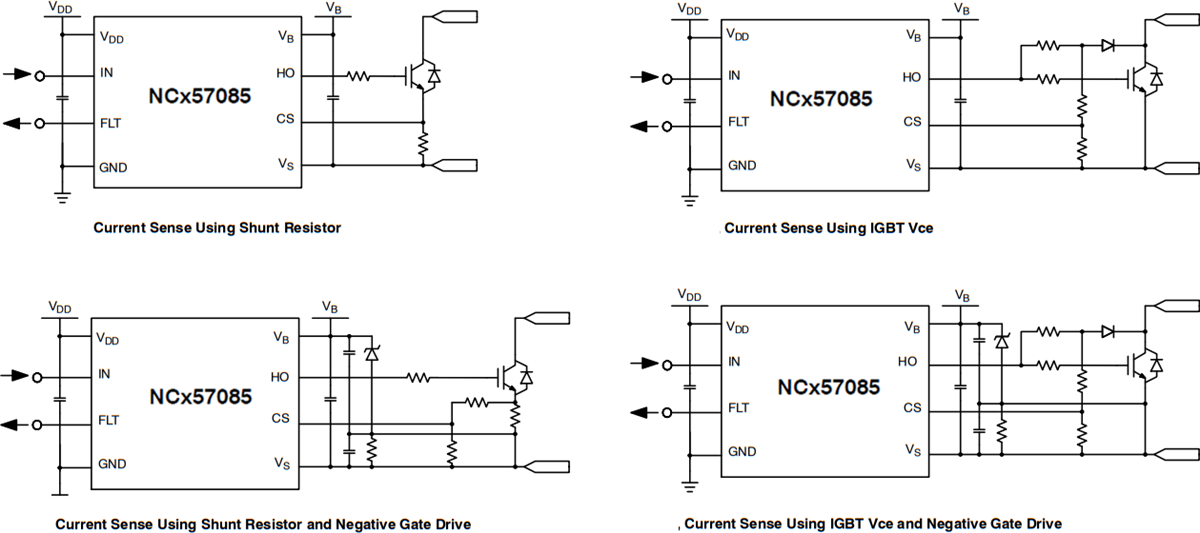 Applikations-Schaltungsdiagramm - onsemi NCD57085 und NCV57085 Isolierte IGBT-Gate-Treiber