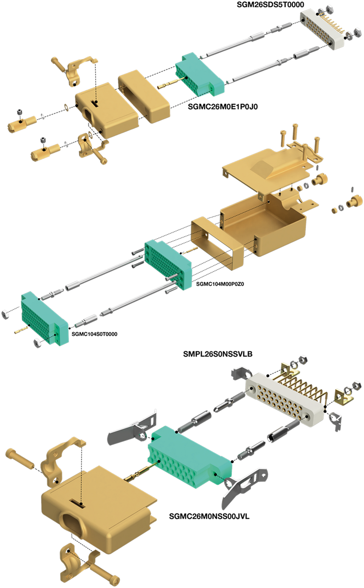 Positronic SGMC Rechteckige Mini-Steckverbinder