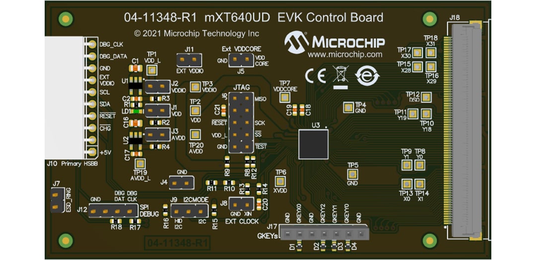 Microchip Technology ATMXT640UD-DEV-PCB Steuerplatine (EV43U30A)