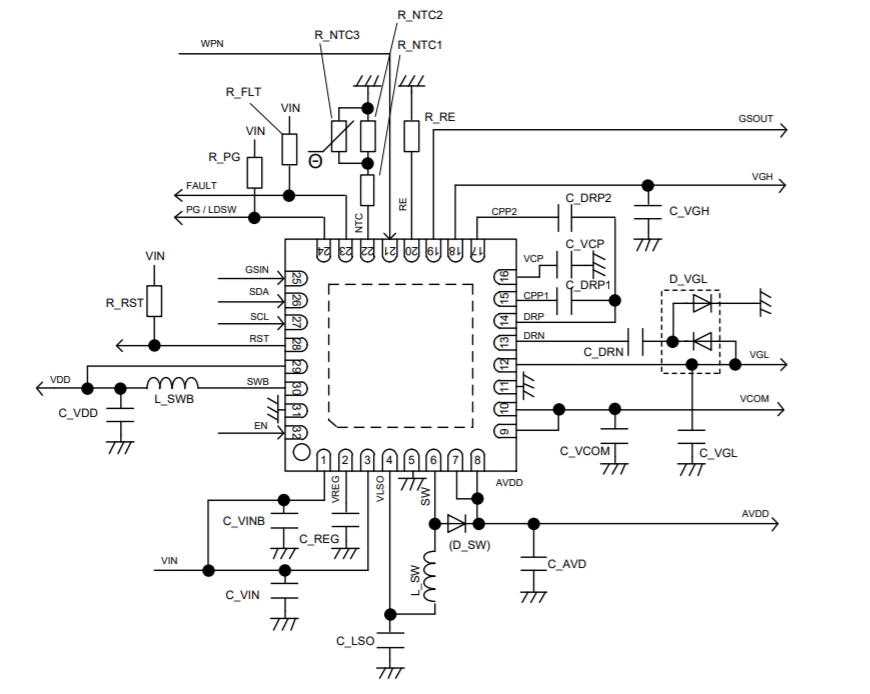 Applikations-Schaltungsdiagramm - ROHM Semiconductor BM81810MUF-ME2 Leistungsmanagement-IC