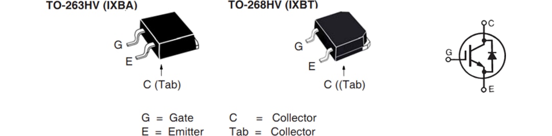 Technische Zeichnung - IXYS IXBx14N300HV rückwärts leitende BiMOSFET™ IGBTs