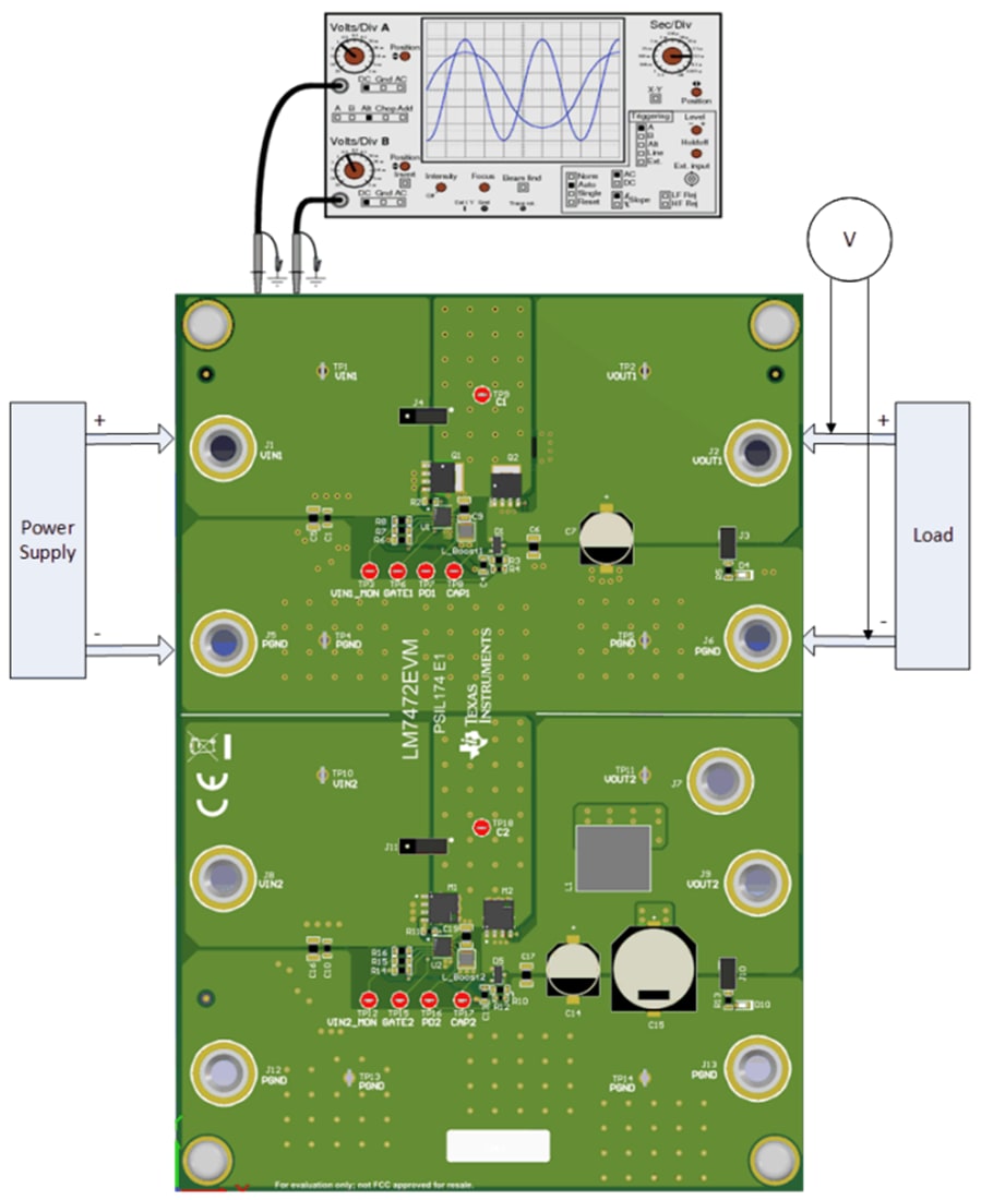 Technische Zeichnung - Texas Instruments LM7472EVM Controller-Evaluierungsmodul (EVM)