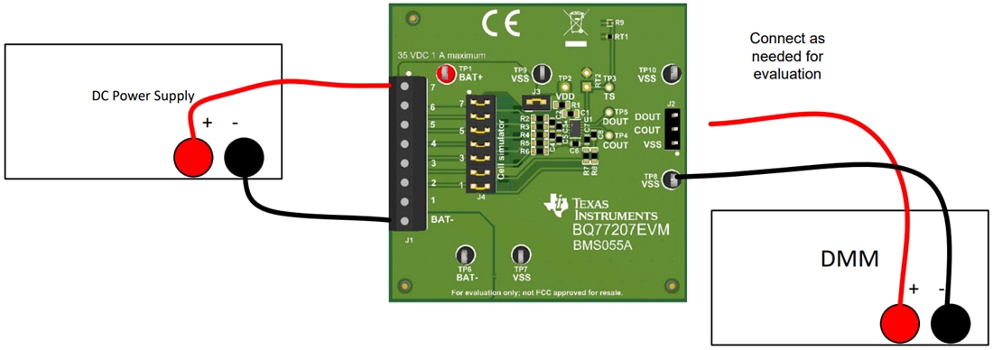 Technische Zeichnung - Texas Instruments bq77207EVM Evaluatierungsmodul (EVM)