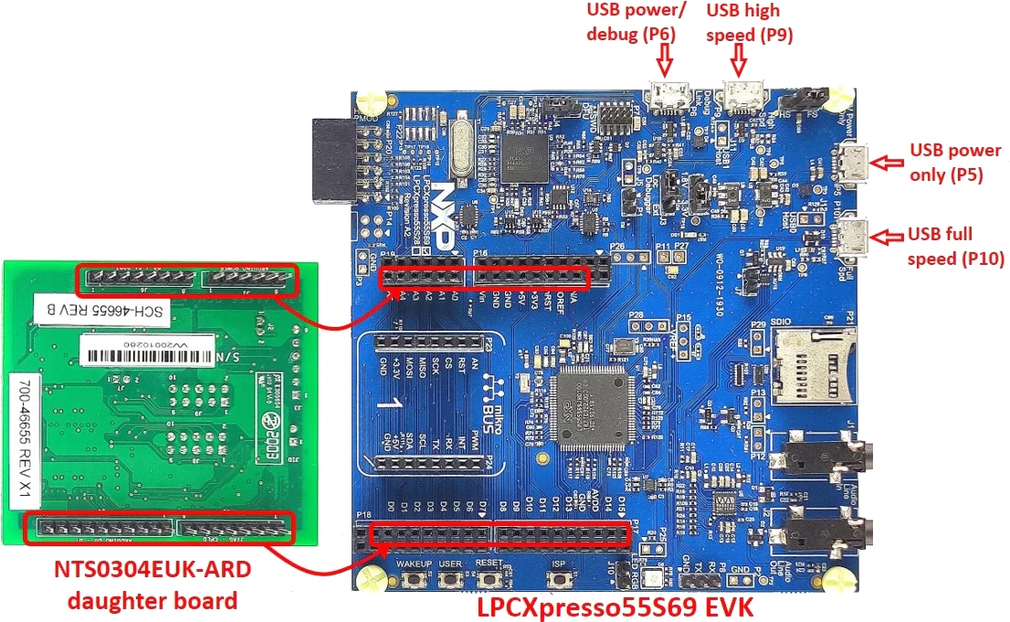 NXP Semiconductors NTS0304EUK-ARD Pegelwandler-Evaluierungsboard
