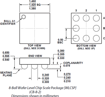 Technische Zeichnung - Analog Devices Inc. ADA4505 Mikropower-Verstärker
