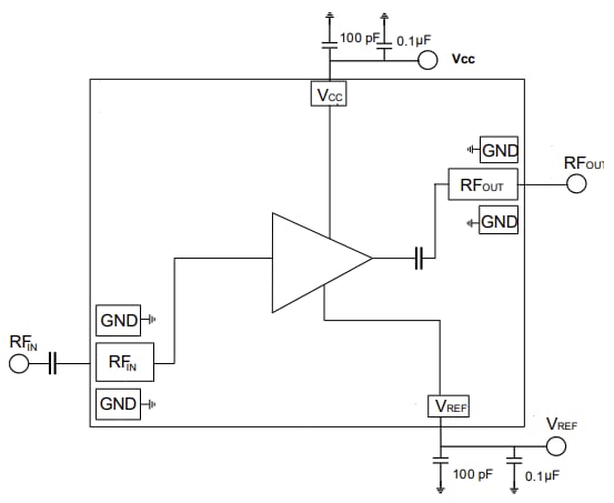 Schematic - MACOM Low Phase Noise Amplifiers