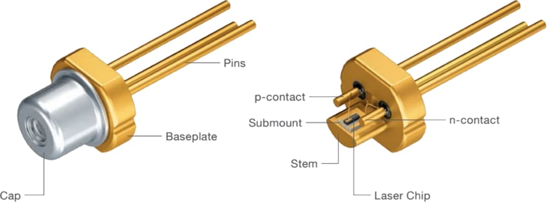 ams OSRAM Metal Can® TO56 PLT5 522FA_P Grüne Laserdiode