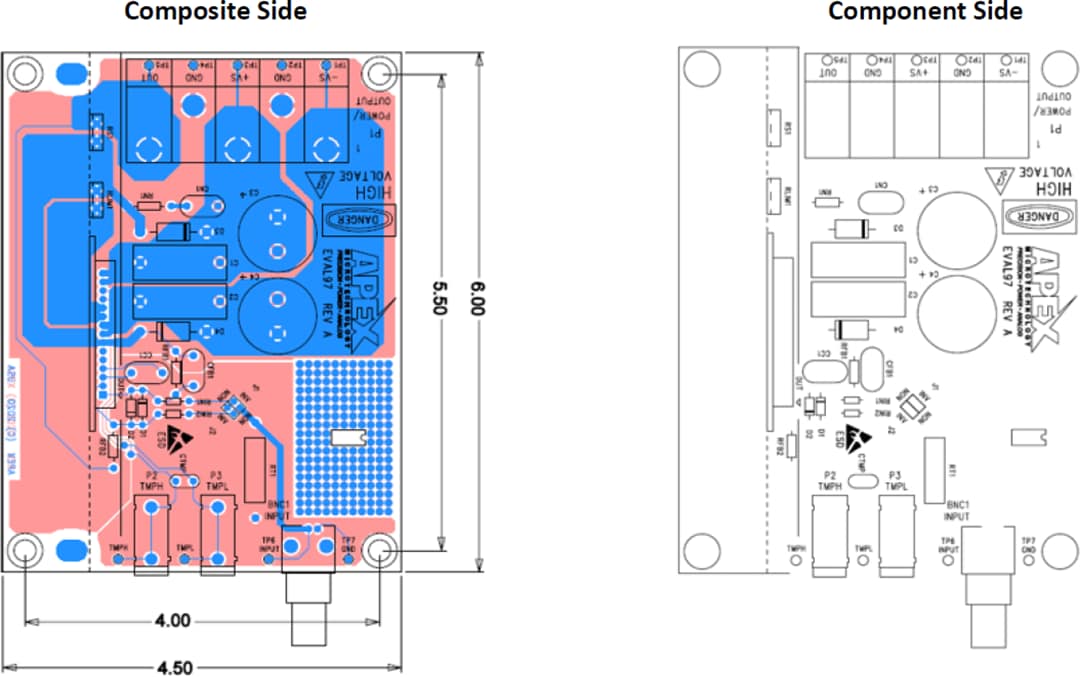 Mechanical Drawing - Apex Microtechnology EK79 Evaluation Kit for PA22