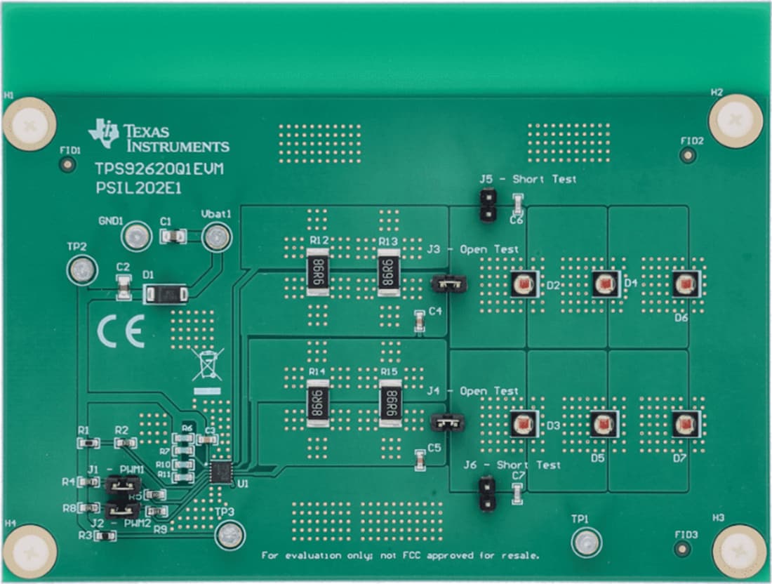 Technische Zeichnung - Texas Instruments TPS92620Q1EVM Treiber-Evaluierungsmodul