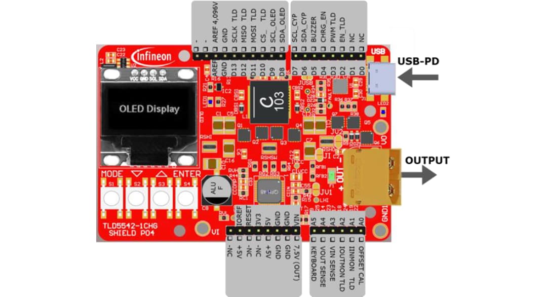 Infineon Technologies TLD5542-1CHG_SHIELD Evaluierungsboard