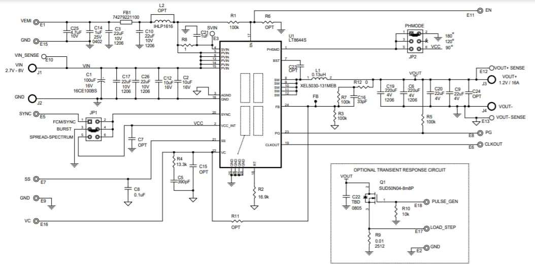 Schaltplan - Analog Devices Inc. DC2779A Evaluierungsboard