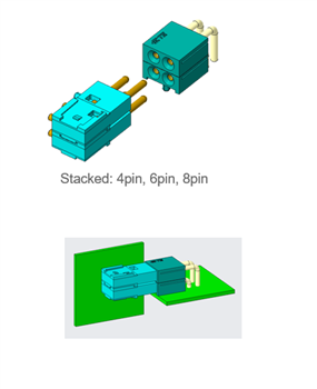TE Connectivity ICCON Slim Leistungs-Pins und Sockel