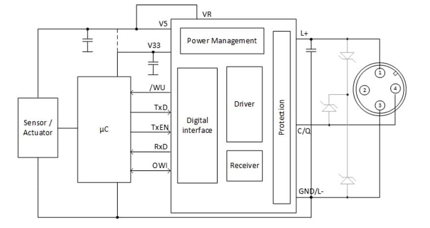 Applikations-Schaltungsdiagramm - Renesas Electronics RH4Z2501 Leitungstreiber-/Pegelwandler-IC