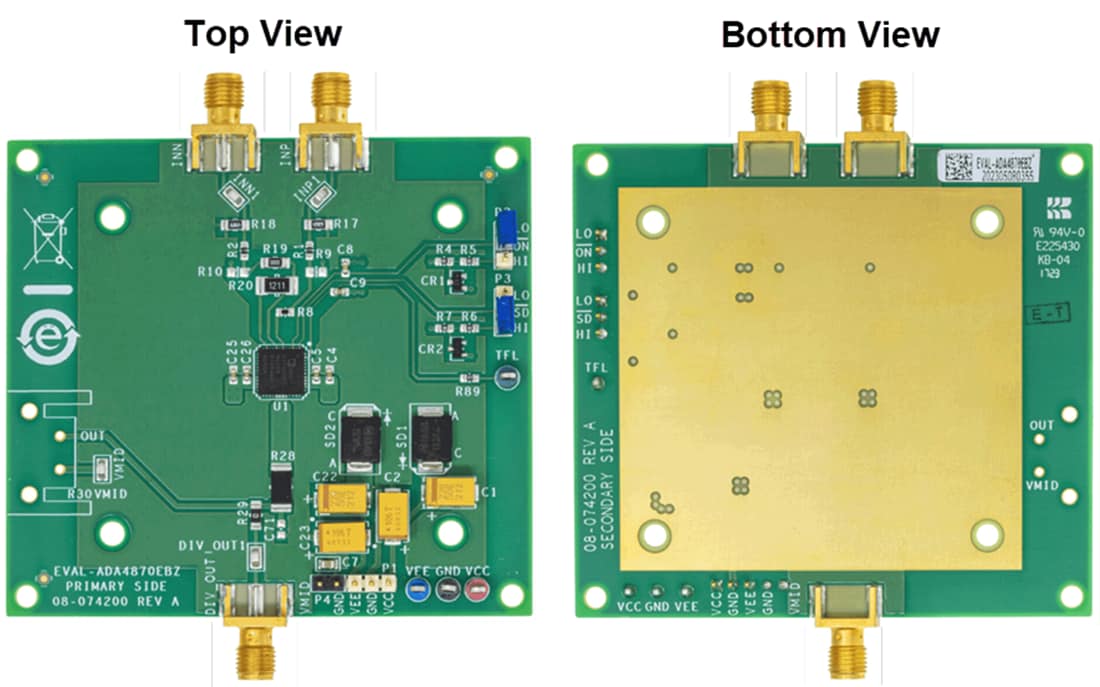 Technische Zeichnung - Analog Devices Inc. EVAL-ADA4870EBZ Evaluierungsboard