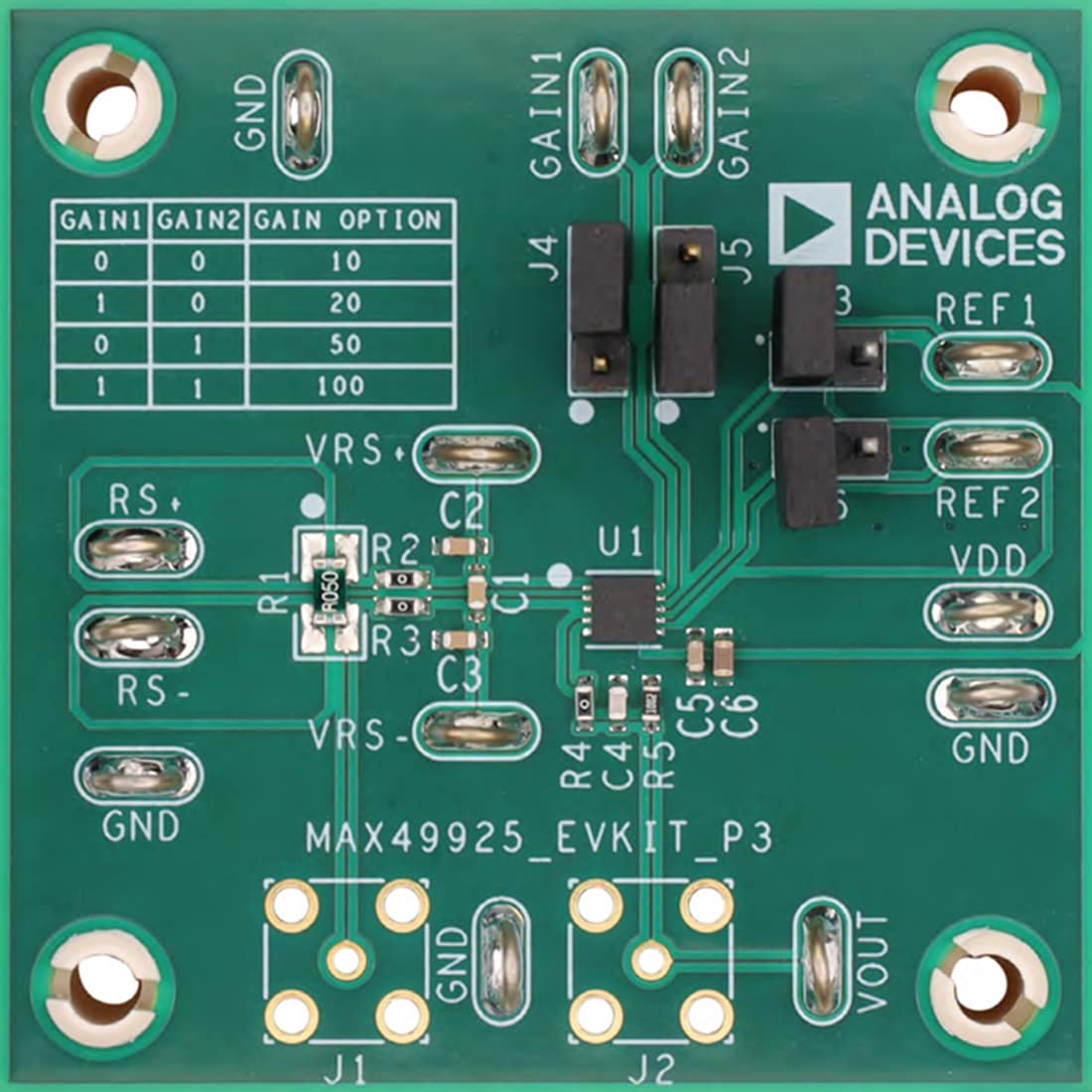 Technische Zeichnung - Analog Devices Inc. MAX49925EVKIT Evaluierungskit