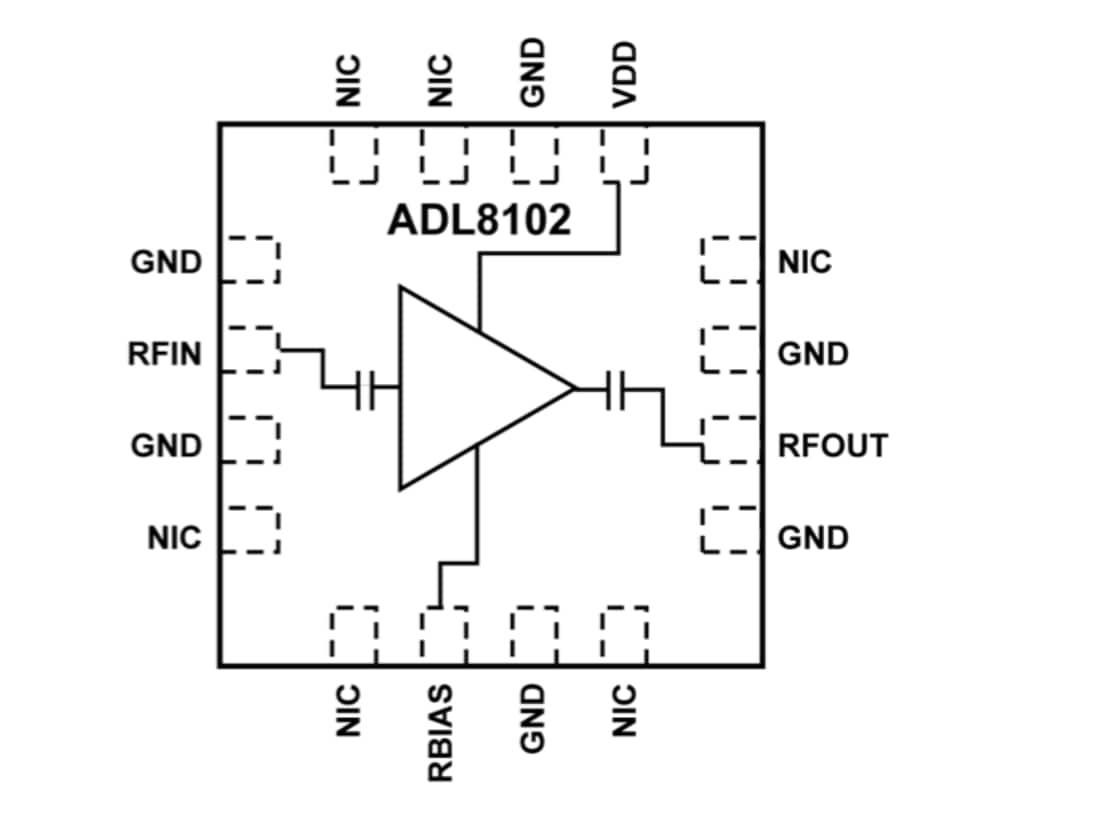 Schaltungsanordnung - Analog Devices Inc. ADL8102 Rauscharme Verstärker