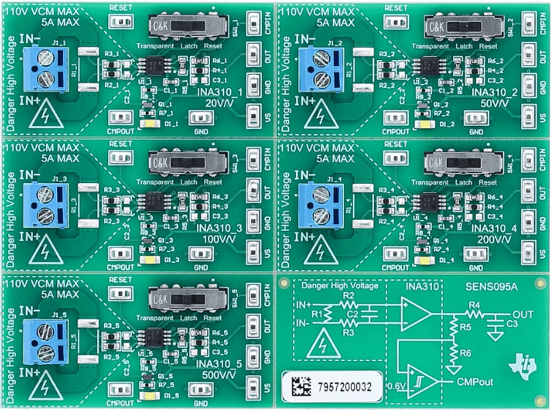 Technische Zeichnung - Texas Instruments INA310EVM Evaluierungsmodule (EVMs)
